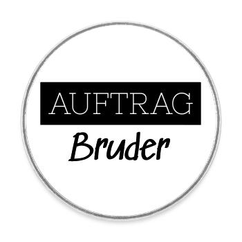 Commander Brother Family Funny Gift - Magnet rond - blanc - Devant