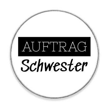 Commander Sister Family Funny Gift - Magnet rond - blanc - Devant