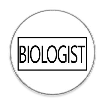 Biologiste fier étudiant diplômé en biologie - Magnet rond - blanc - Devant