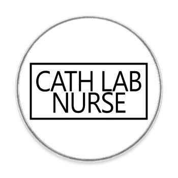Une infirmière de laboratoire de cathétérisme fière d’être étudiante diplômée en sciences infirmières - Magnet rond - blanc - Devant