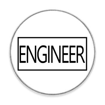 Engineer Proud Graduated Engineering Student - Round  fridge magnet - white - Front
