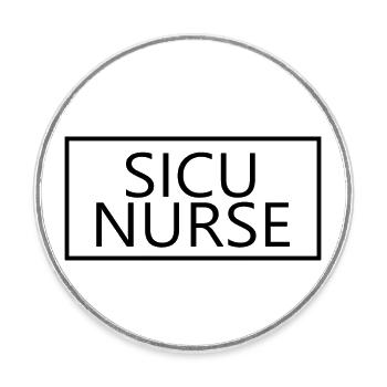 Infirmière SICU Fière étudiante infirmière diplômée - Magnet rond - blanc - Devant