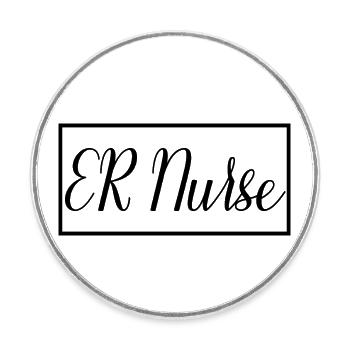 Infirmière des urgences fière étudiante en soins infirmiers diplômée - Magnet rond - blanc - Devant