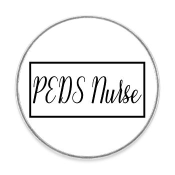 Une infirmière PEDS fière d’être étudiante diplômée en sciences infirmières - Magnet rond - blanc - Devant