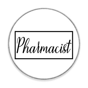 Pharmacien Fier Diplômé Étudiant en pharmacie - Magnet rond - blanc - Devant