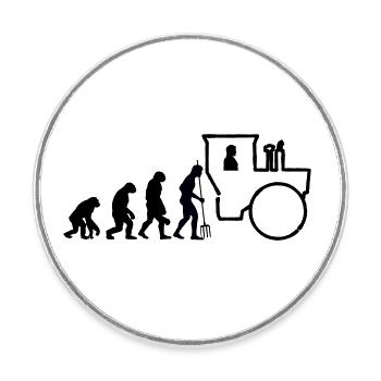 MB Trac Evolution - Tout-terrain - Couleurs modifiables - Magnet rond - blanc - Devant