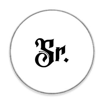 Sr. Engagement Gift Groom To Be Wedding Party - Round  fridge magnet - white - Front
