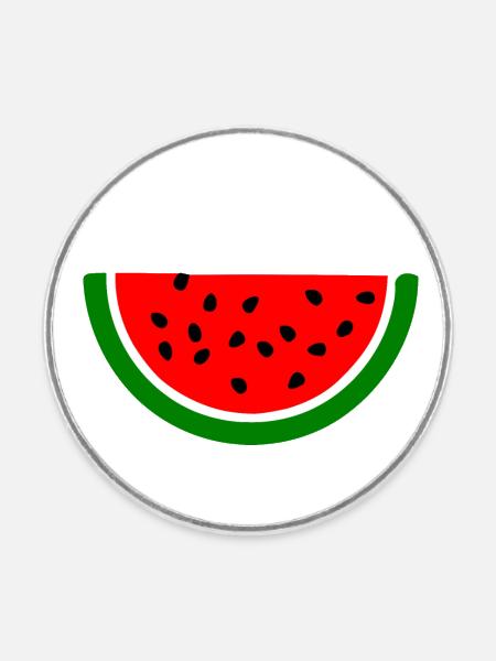 Wassermelone Melone - Runder Kühlschrankmagnet - Weiß