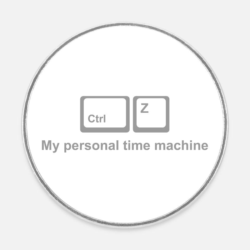 Ctrl Z Shirt – Undo Life Joke for Coders & Creativ - Runder Kühlschrankmagnet - Weiß