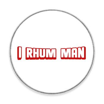 Ich Rum Mann - Runder Kühlschrankmagnet - Weiß - Vorne