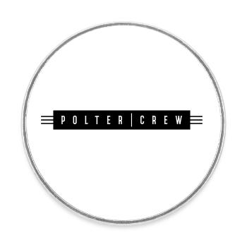 Polter Crew Engagement Wedding - Round  fridge magnet - white - Front
