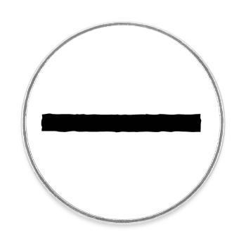 Banner dünn - Runder Kühlschrankmagnet - Weiß - Vorne