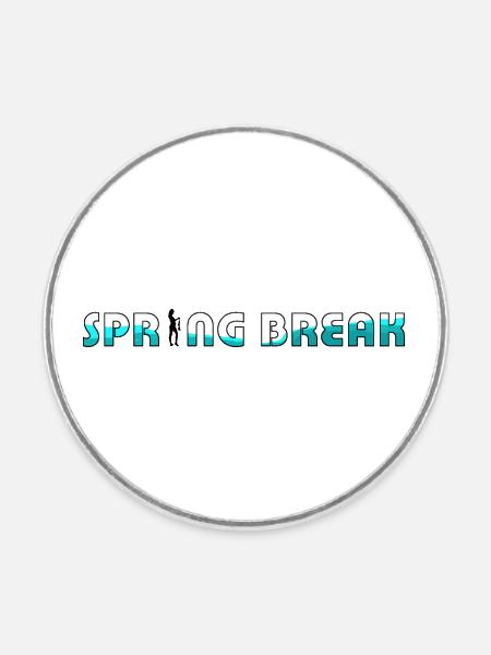 Spring Break - Runder Kühlschrankmagnet - Weiß