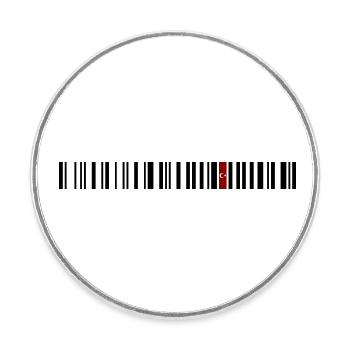 Adana 01 - Round  fridge magnet - white - Front