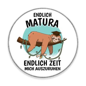 Matura Abschluss 2023 - Runder Kühlschrankmagnet - Weiß - Vorne