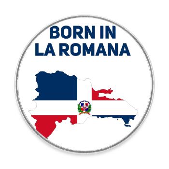 La Romana Dominikanische Republik - Runder Kühlschrankmagnet - Weiß - Vorne