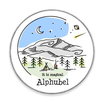 Alphubel Rotgrat Saas Fee Wallis Hochtour Souvenir - Runder Kühlschrankmagnet - Weiß - Vorne