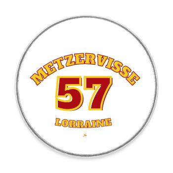 Metzervisse 57 - Magnet rond - blanc - Devant