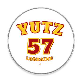 Yutz 57 - Magnet rond - blanc - Devant