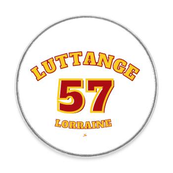 Luttange 57 - Magnet rond - blanc - Devant