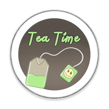 Tea time! - Round  fridge magnet - white - Front