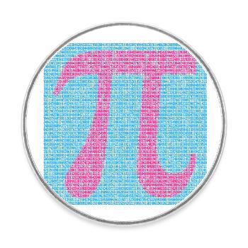 Pi Number - Round  fridge magnet - white - Front