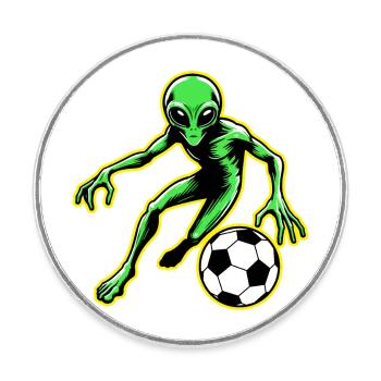 Foot Extraterrestre - Magnet rond - blanc - Devant