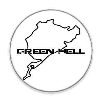 Green Hell - Runder Kühlschrankmagnet - Weiß - Vorne