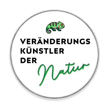 VERÄNDERUNGSKÜNSTLER - Runder Kühlschrankmagnet - Weiß - Vorne