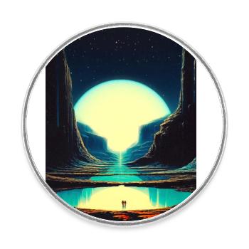 Jamais perdu avec toi - Magnet rond - blanc - Devant