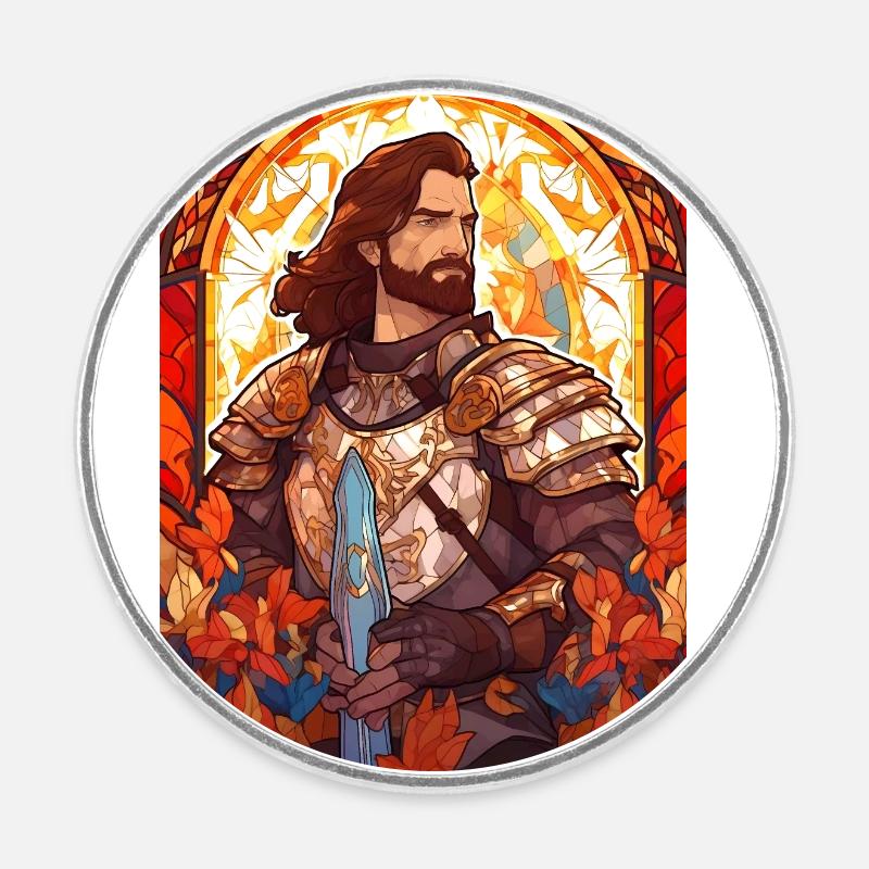 Heroic Splendor - Round  fridge magnet - white
