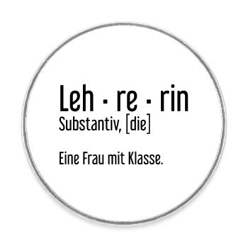Lehrerin Lehrerinnen Schule Pädagogin Unterricht - Runder Kühlschrankmagnet - Weiß - Vorne