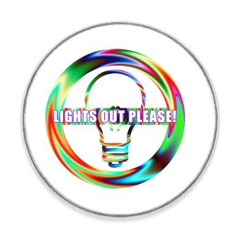 Licht Aus Lampe Aus Licht ausschalten - Runder Kühlschrankmagnet - Weiß - Vorne