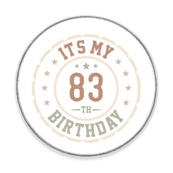 C'est Mon 83e Anniversaire Cadeau 83 Ans - Magnet rond - blanc - Devant