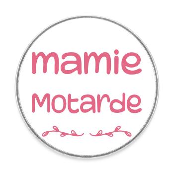Two Granny and Biker Titles | Grandma | Motorcycle - Round  fridge magnet - white - Front