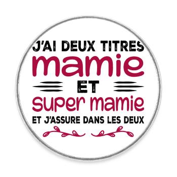 I Have Two Titles Granny and Super Granny Gift Granny - Round  fridge magnet - white - Front