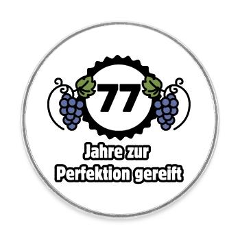 77th birthday - 77 years matured to perfection - Round  fridge magnet - white - Front