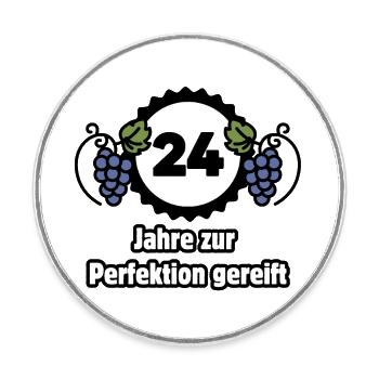 24th Birthday - 24 Years Matured to Perfection - Round  fridge magnet - white - Front