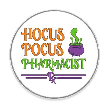 Pharmacist Halloween - Runder Kühlschrankmagnet - Weiß - Vorne