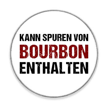 Kann Spuren Von Bourbon Enthalten Whisky - Runder Kühlschrankmagnet - Weiß - Vorne
