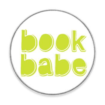 Book Babe - Round  fridge magnet - white - Front