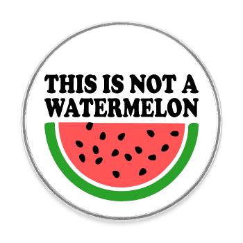 THIS IS NOT A WATERMELON - Runder Kühlschrankmagnet - Weiß - Vorne