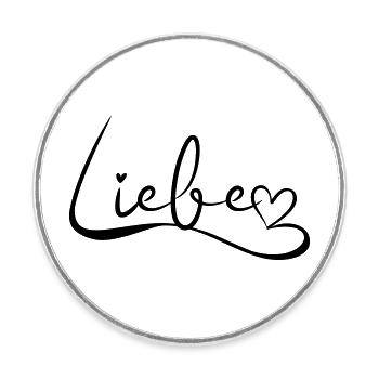 Love Scripture with Heart - Round  fridge magnet - white - Front