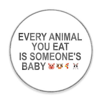 Someone's Baby - Runder Kühlschrankmagnet - Weiß - Vorne