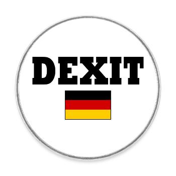 Dexit - Runder Kühlschrankmagnet - Weiß - Vorne
