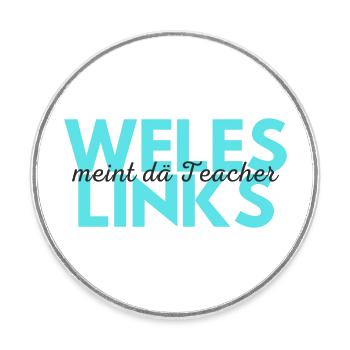 weles links 2 - Runder Kühlschrankmagnet - Weiß - Vorne