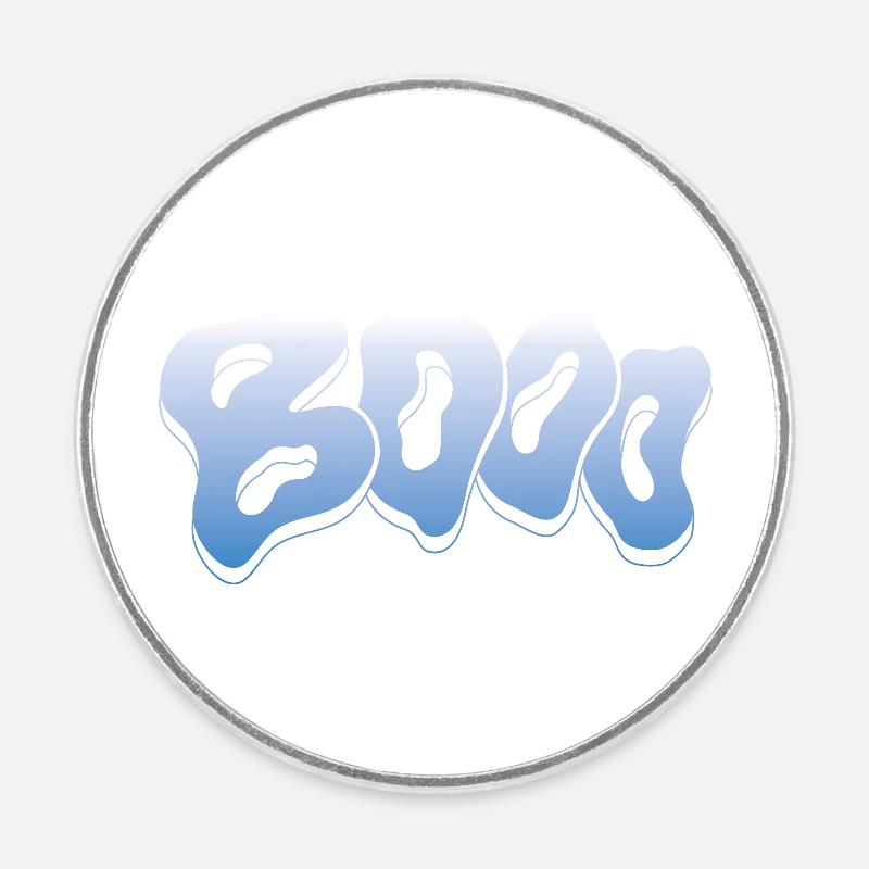 Fantôme effrayant - Magnet rond - blanc