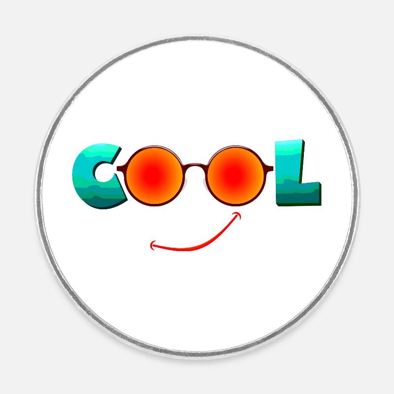 Refroidir - Magnet rond - blanc