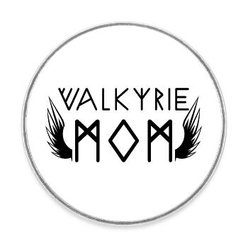 Frau Mythologie Wikingermutter Walküre - Runder Kühlschrankmagnet - Weiß - Vorne