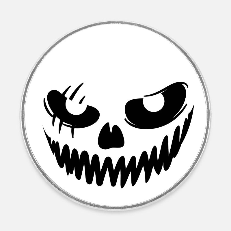 Halloween Grimace Black Transparent - Round  fridge magnet - white